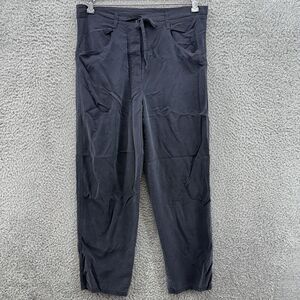Ann Taylor 100% Silk Pants Womens XS‎ Petite Navy Casual Pocket Drawstring Waist